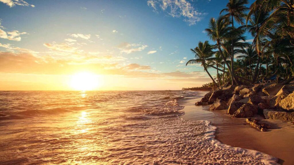 Sun with river